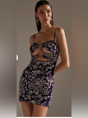 Runway Beaded Mini Dress - NWOT